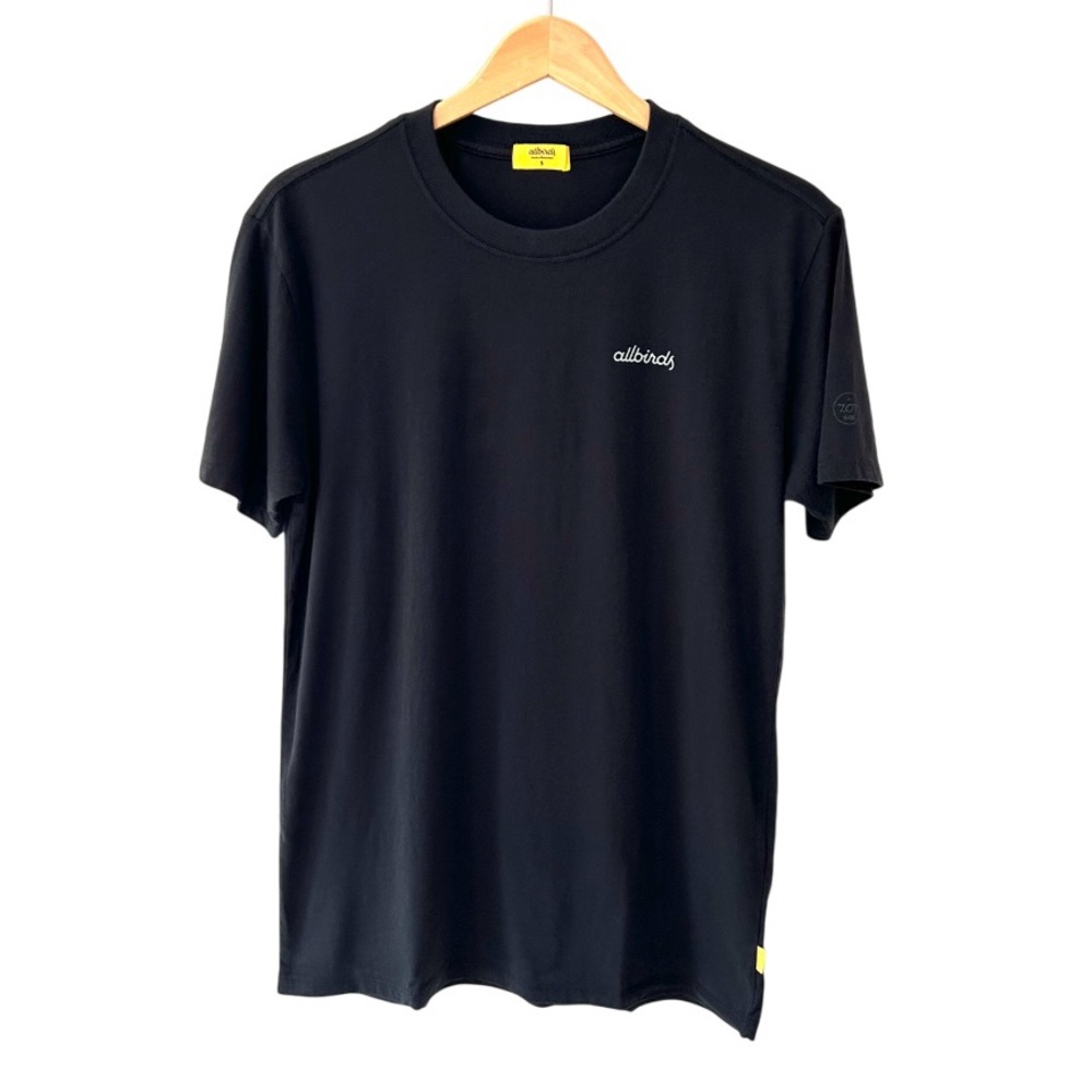 Allbirds Men's Allgood Cotton Logo Tee Small Natural black organic cotton NWT